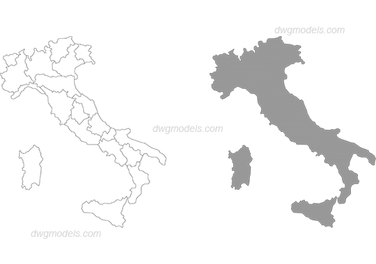 Italy 1 dwg, CAD Blocks, free download.