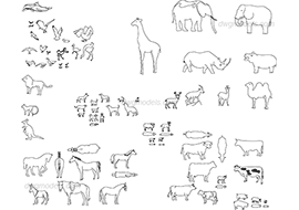 Animals 1 - DWG, CAD Block, drawing