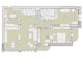 Apartment 1 - DWG, CAD Block, drawing