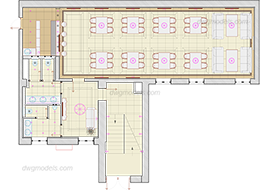 Cafe 1 - DWG, CAD Block, drawing
