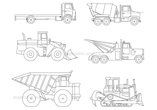 Vehicles 1 dwg, CAD Blocks, free download.