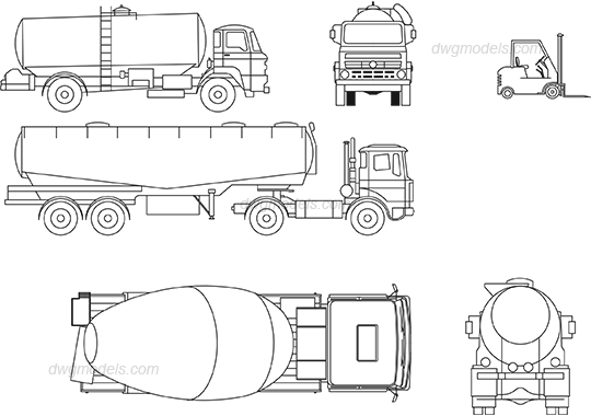 Vehicles 2 dwg, CAD Blocks, free download.
