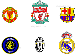 Football club logos - DWG, CAD Block, drawing