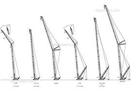 Crane crawler - DWG, CAD Block, drawing