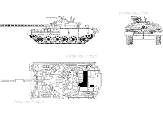 Tank dwg, CAD Blocks, free download.