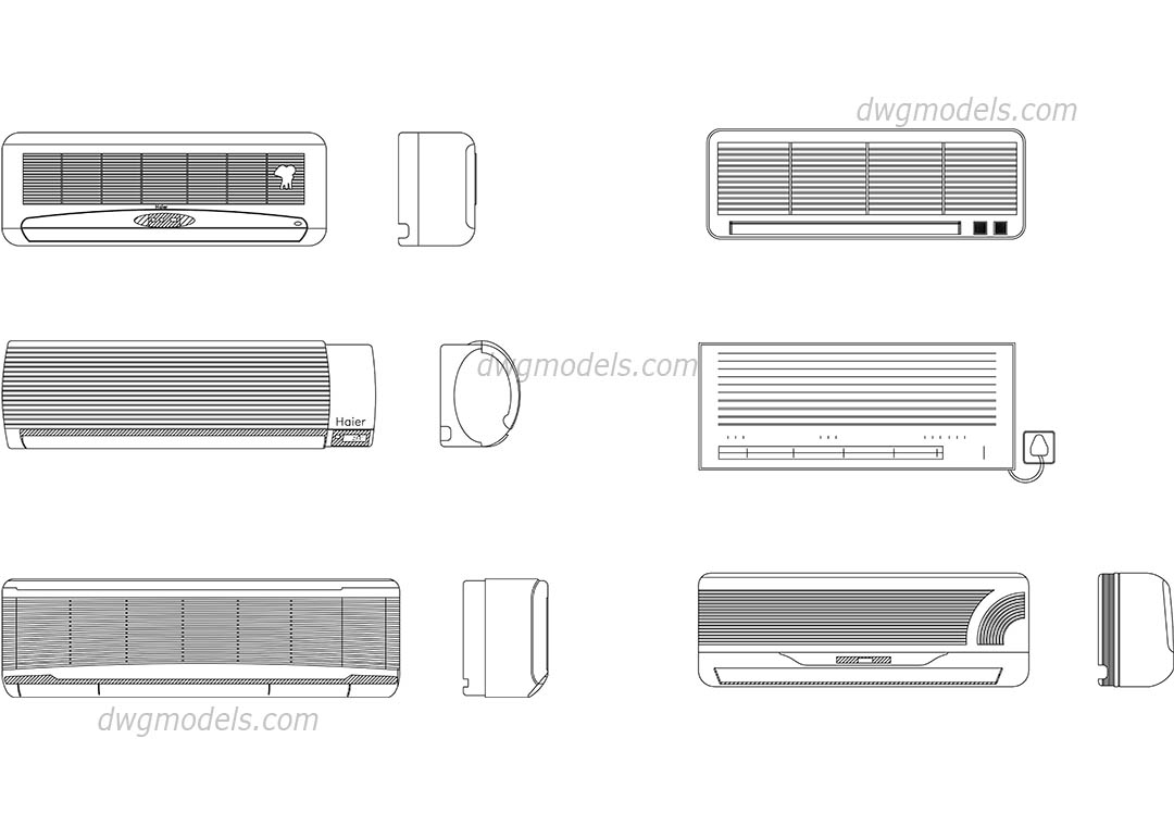 Air conditioning dwg, CAD Blocks, free download.
