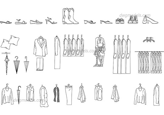 Clothes dwg, cad file download free