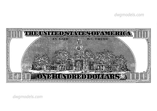 One hundred dollars dwg, cad file download free