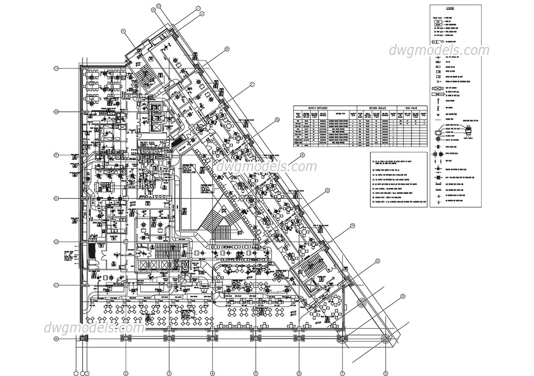 System of ventilation dwg, CAD Blocks, free download.
