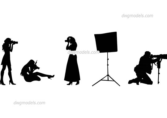 People photographers dwg, cad file download free