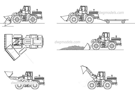 Construction machines - DWG, CAD Block, drawing