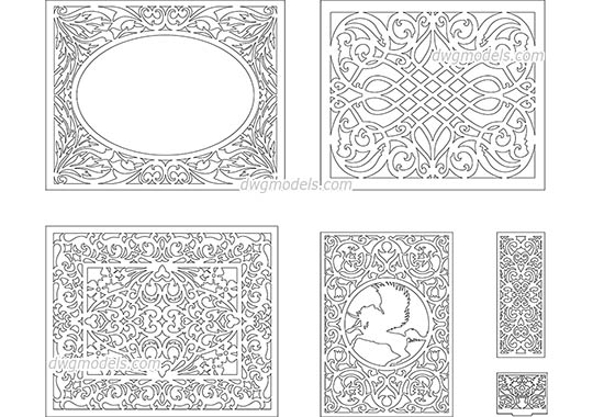 Decorative pattern 4 dwg, cad file download free