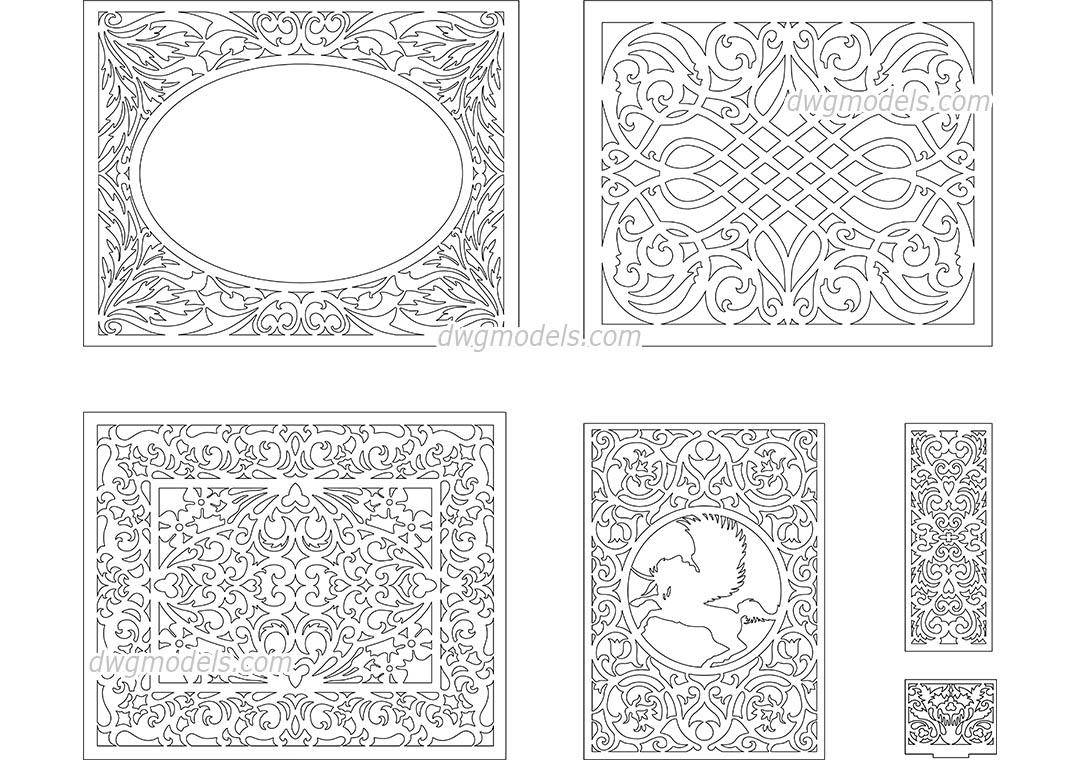 Decorative pattern 4 dwg, CAD Blocks, free download.