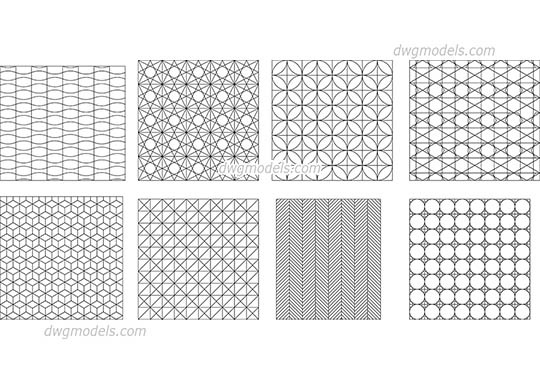 Geometrical pattern dwg, cad file download free