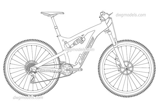 Mountain Bike Lapierre - DWG, CAD Block, drawing