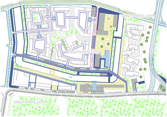 Urban Planning Design - DWG, CAD Block, drawing
