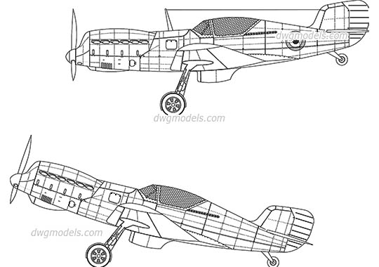 Fighter Aircraft dwg, cad file download free