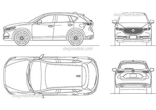 Mazda CX-5 (2017) - DWG, CAD Block, drawing