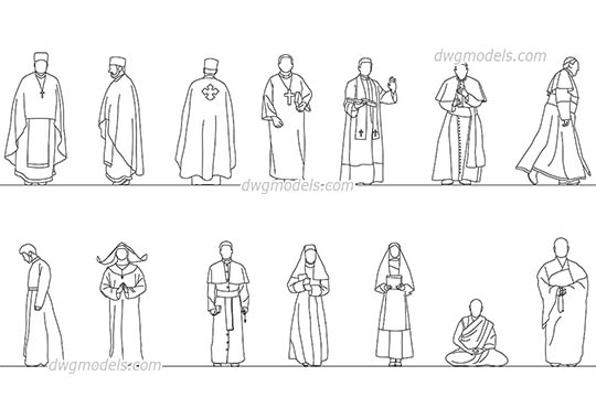 Religious Figure dwg, cad file download free