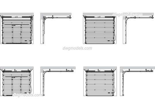 Industrial Sectional Door 2 - DWG, CAD Block, drawing