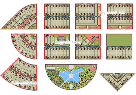Town Planning dwg, cad file download free