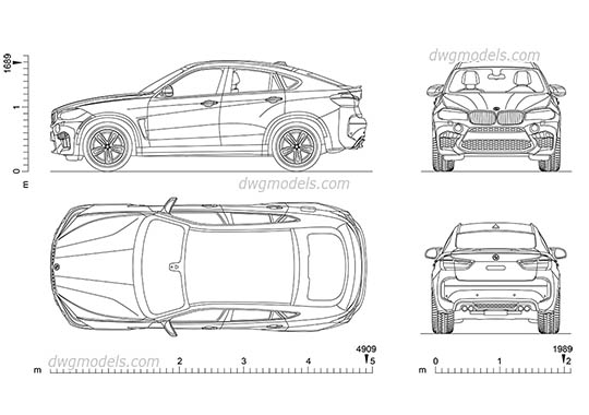 BMW X6 - DWG, CAD Block, drawing