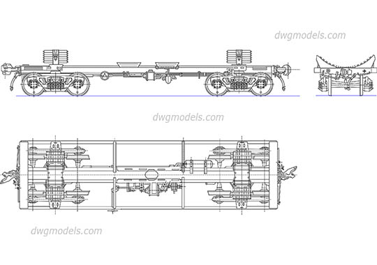 Freight Car Components dwg, cad file download free