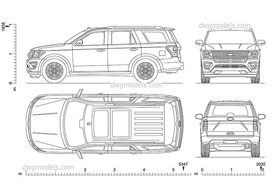 Ford Expedition - DWG, CAD Block, drawing