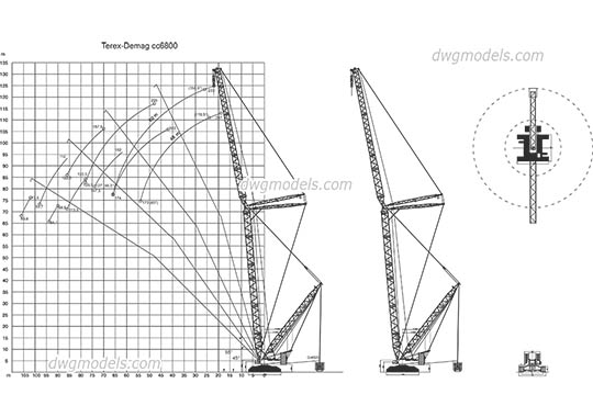 Terex-Demag CC6800 - DWG, CAD Block, drawing