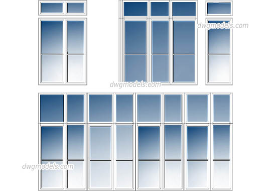 Glass Facade Elevation dwg, cad file download free