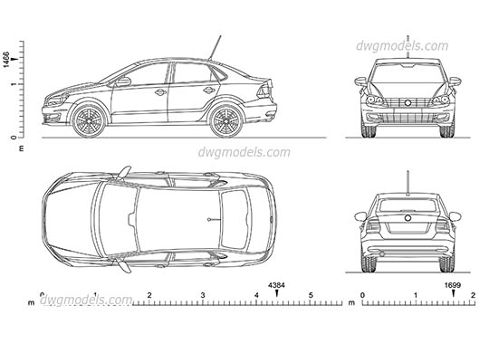 Volkswagen Vento - DWG, CAD Block, drawing