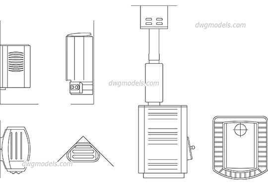 Sauna Stove - DWG, CAD Block, drawing
