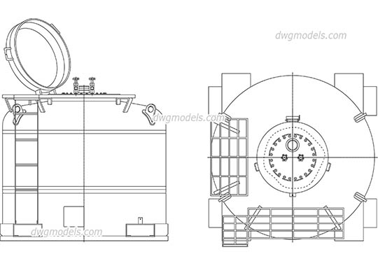 Fuel Tank dwg, cad file download free