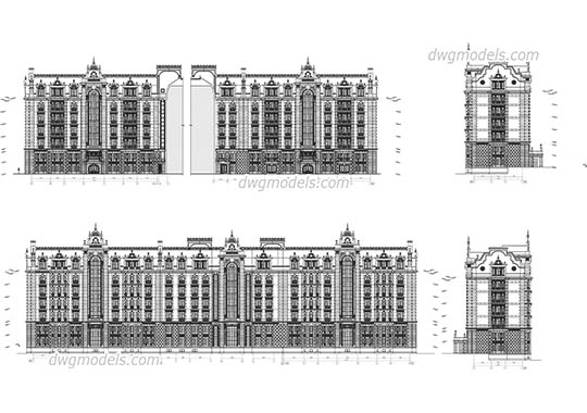 Classic Facades dwg, cad file download free