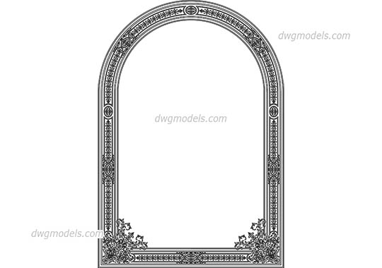 Ornamental frame - DWG, CAD Block, drawing