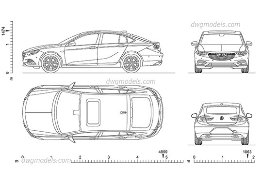 Holden Commodore - DWG, CAD Block, drawing