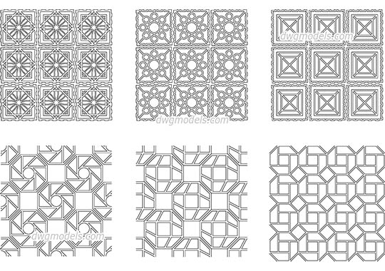 Seamless Geometrical Pattern dwg, cad file download free