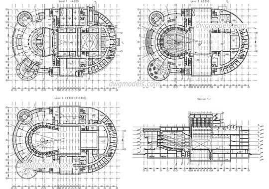 Opera House - DWG, CAD Block, drawing