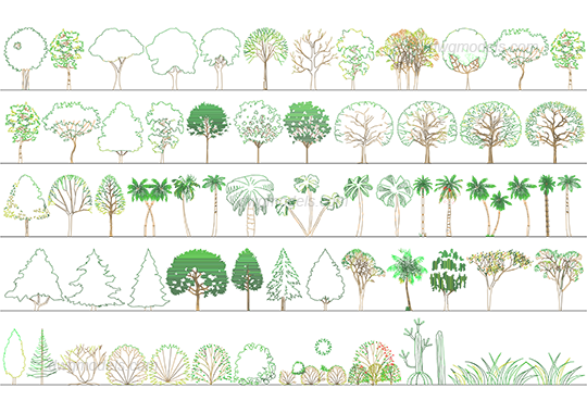 Trees 1 dwg, CAD Blocks, free download.