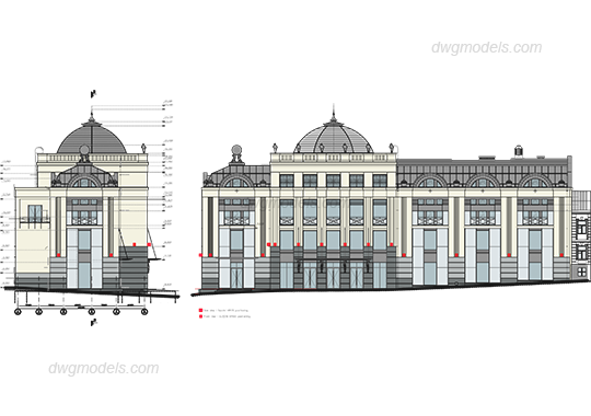 AutoCAD 2D DWG blocks templates drawings-Human Facade -  Portugal