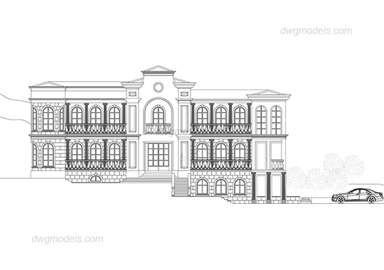 AutoCAD 2D DWG blocks templates drawings-Human Facade -  Portugal