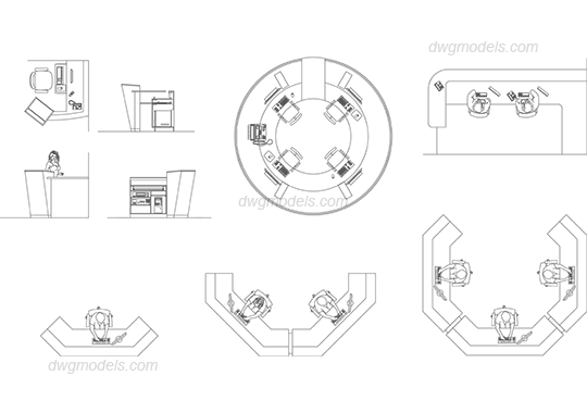 Reception 1 DWG, free CAD Blocks download