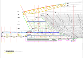 Stadium section 1 - DWG, CAD Block, drawing