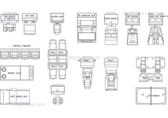 Poker Table Autocad Block