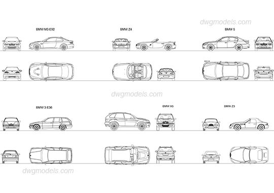 чертеж bmw x3 в автокаде