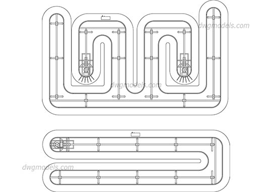 Wardrobe Rail Systems - DWG, CAD Block, drawing