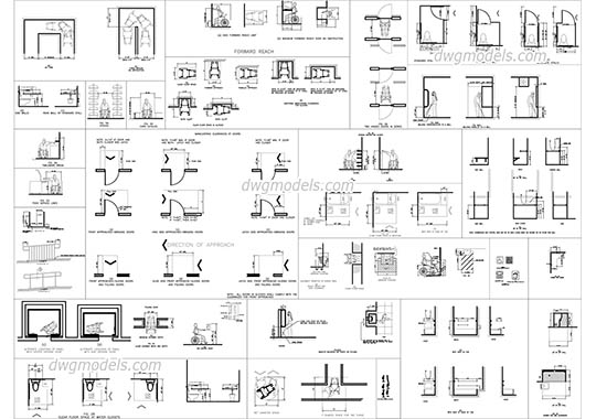 Disabled Toilet 1 DWG, free CAD Blocks download