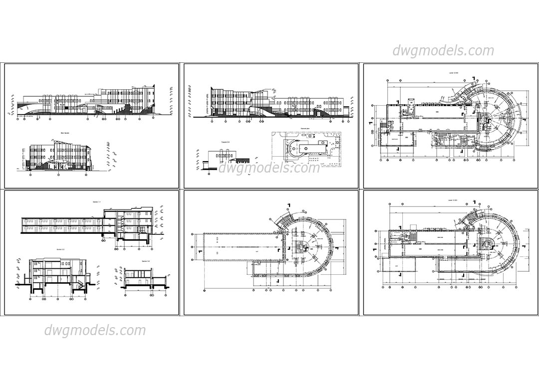 Shopping center dwg, CAD Blocks, free download.