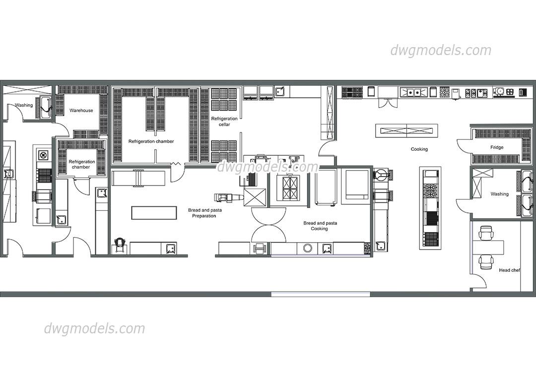 Kitchen Of The Restaurant DWG Free CAD Blocks Download   1479541297 Kitchen Of The Restaurant 