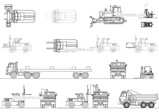 Construction transport - DWG, CAD Block, drawing